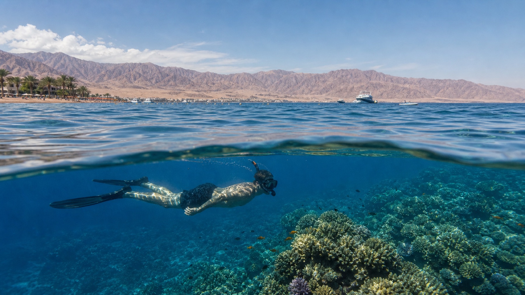 Clear Red Sea water near Aqaba