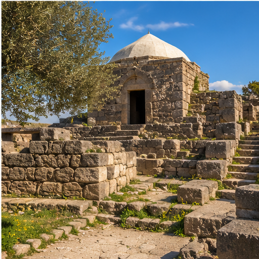 Historic Gadara ruins in Umm Qais